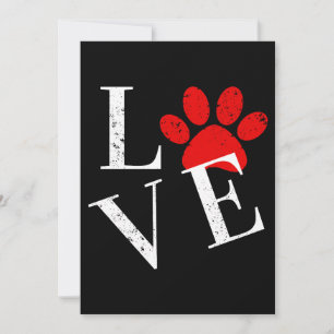 TRENDY LOVE DOG PAW INVITATION