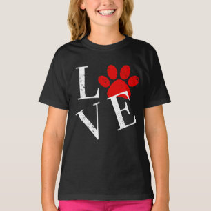 TRENDY LOVE DOG PAW T-Shirt