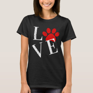 TRENDY LOVE DOG PAW  T-Shirt