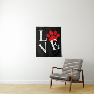 TRENDY LOVE DOG PAW TAPESTRY