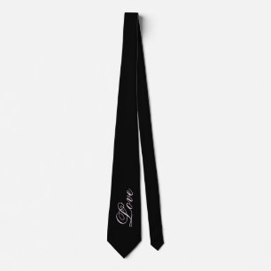 Trendy Love Wedding Calligraphy Script Black Tie