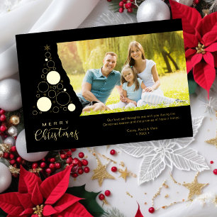 Trendy Luxury Christmas Tree Photo Family