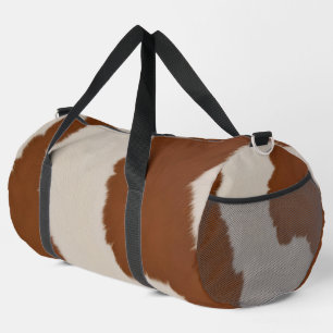 Trendy Luxury Elegant Faux Cow Leather Collection Duffle Bag