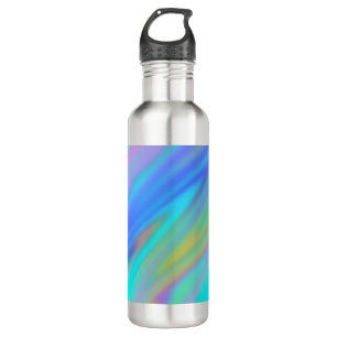 Trendy luxury green blue purple faux holographic 710 ml water bottle