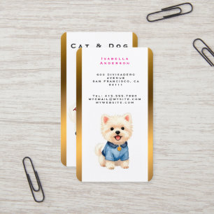 Trendy Luxury Grooming Pet Personalized Collection Business Card