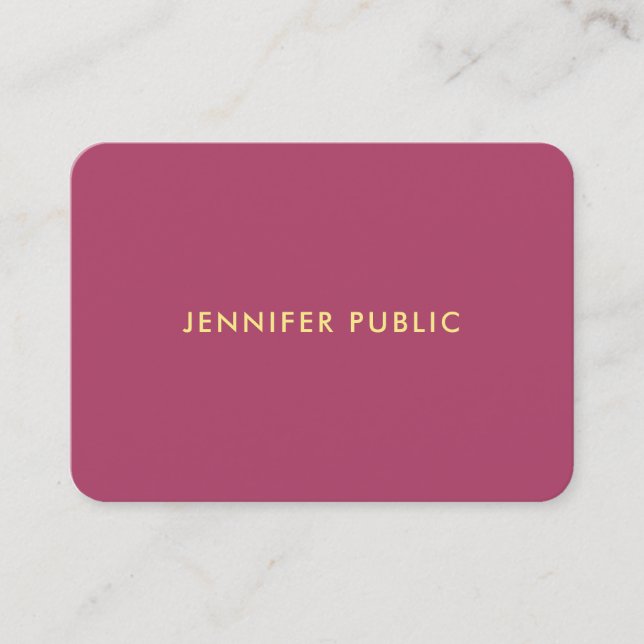 Trendy Luxury Modern Elegant Template Professional Business Card (Front)