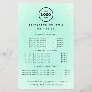 Trendy Luxury Salon Price List Template Flyer