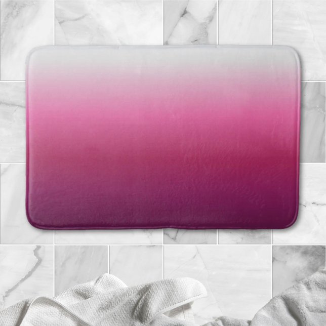 trendy magenta maroon marsala burgundy ombre bath mat (trendy magenta maroon marsala burgundy ombre bath mat)