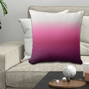 trendy magenta maroon marsala burgundy ombre cushion