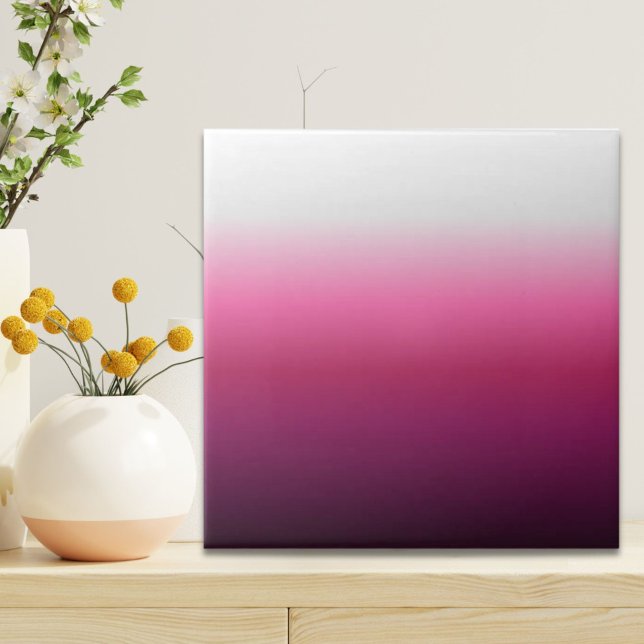trendy magenta maroon marsala burgundy ombre tile (trendy magenta maroon marsala burgundy ombre ceramic tile)