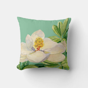 Trendy Magnolia Floral art Decorative Throw Pillow
