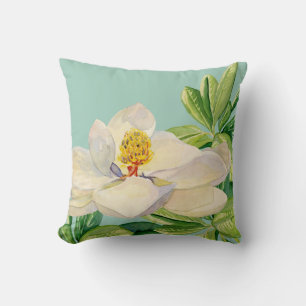 Trendy Magnolia Floral art Decorative Throw Pillow