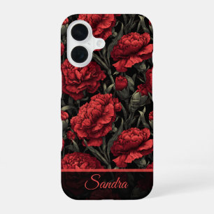 Trendy Maid Of Honour Gift Carnation Flower Name iPhone 16 Case