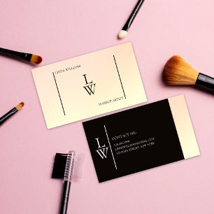 Trendy Makeup Artist Light Colourful Gradient Business Card
