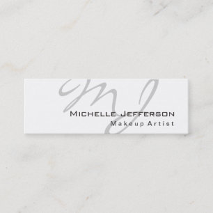 Trendy Makeup Artist White Style Business Card