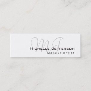 Trendy Makeup Artist White Style Business Card