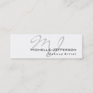 Trendy Makeup Artist White Style Business Card