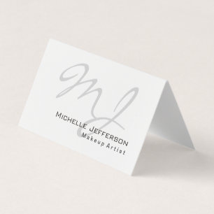 Trendy Makeup Artist White Style Business Card