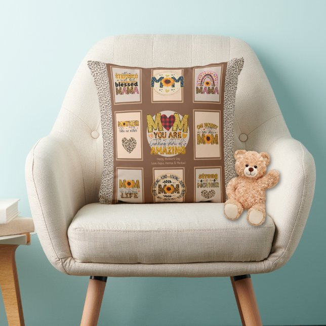 Trendy Mama! Custom Leopard Print Mum Quotes Cushion (Creator Uploaded)