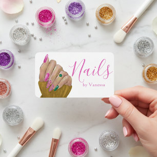 Trendy Manicurist Nail Technician Salon Style Business Card