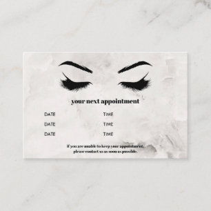 Trendy Marble Browbar Eyelash Luxury Business Card