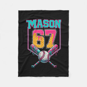 Trendy Mason 67 Mem Ice Cream Drip Sell Birthday C Fleece Blanket