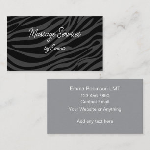 Trendy Massage Services Business Cards