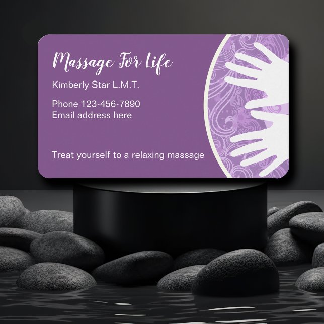 Trendy Massage Therapist Business Card (Creator Uploaded)
