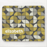 Trendy MCM Half Moon Pattern with gold name block