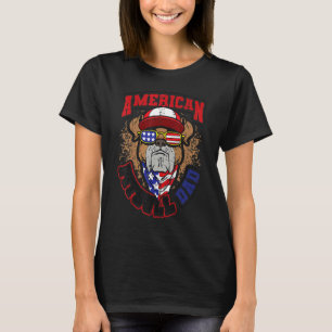 Trendy Mens American Pitbull Dad 4th Of July T-Shirt