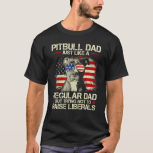 Trendy Mens Pitbull Dad Like Regular Dad Trying No T-Shirt