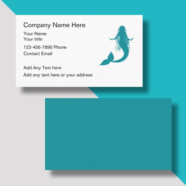 Trendy Mermaid Theme Nautical Business Cards (Creator Uploaded)