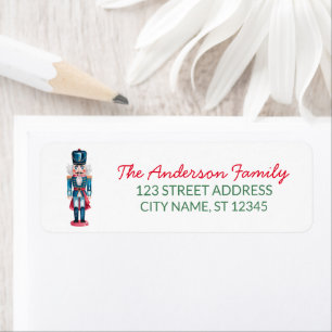 Trendy Merry Christmas Nutcracker Return Address