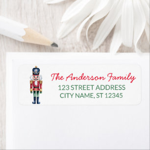 Trendy Merry Christmas Nutcracker Return Address  