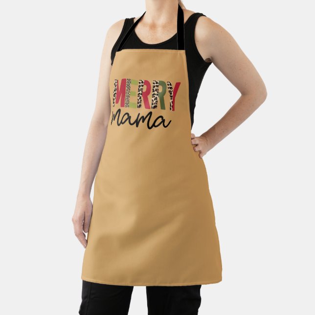 Trendy "Merry Mama" Holiday Christmas  Apron (Insitu)