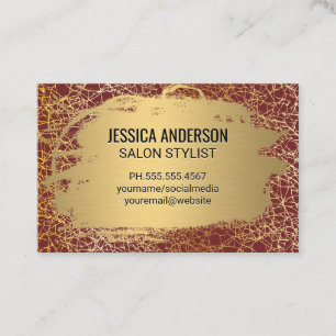 Trendy Metallic Gold Texture Background Business Card