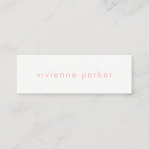 Trendy Millennial Pink Social Media Networking Mini Business Card