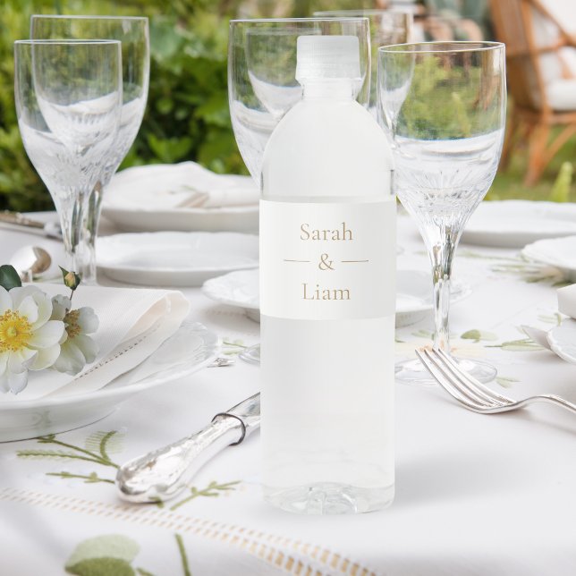 Trendy Minimalism Wedding Water Bottle Label Set (Creator Uploaded)