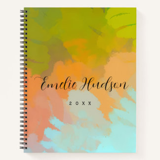  Trendy minimalist  abstract watercolor spiral  Notebook