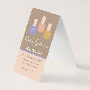 Trendy Minimalist Colorblock Manicurist Business Card