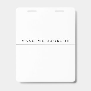 Trendy Minimalist Elegant Professional Serif Font ID Badge