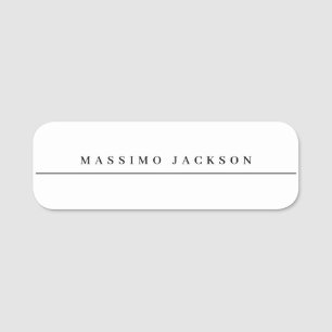 Trendy Minimalist Elegant Professional Serif Font Name Tag