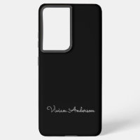 Trendy Minimalist Modern Black Script Custom Name