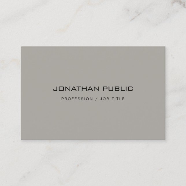 Trendy Minimalist Modern Design Elegant Template Business Card (Front)