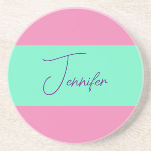 Trendy Minimalist Modern Plain Simple Pastel Colou Coaster