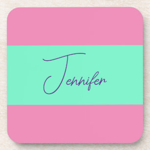 Trendy Minimalist Modern Plain Simple Pastel Colou Coaster