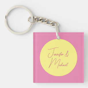 Trendy Minimalist Modern Plain Simple Pastel Colou Key Ring