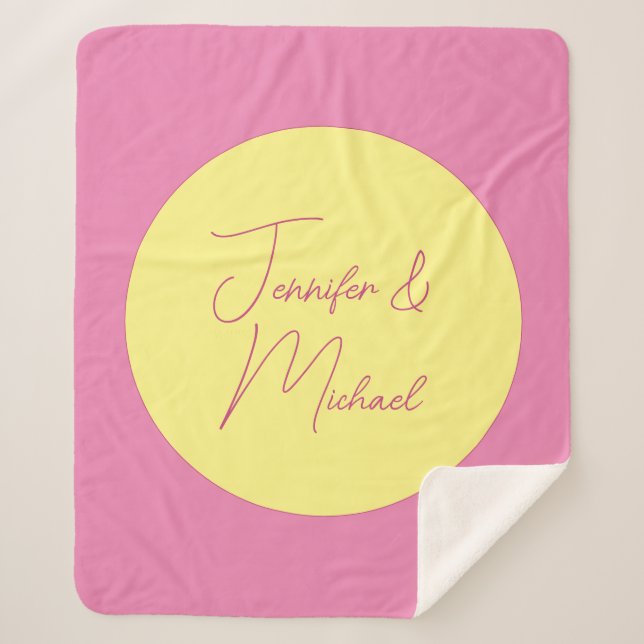 Trendy Minimalist Modern Plain Simple Pastel Colou Sherpa Blanket (Front)