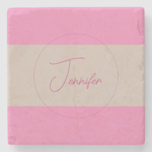 Trendy Minimalist Modern Plain Simple Pastel Colou Stone Coaster