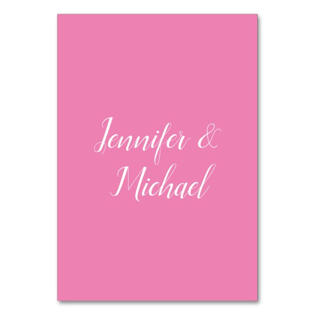 Trendy Minimalist Modern Plain Simple Pastel Colou Table Number (Front)